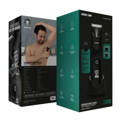 Green Lion Sensitive DUO 2-in-1 Hair Trimmer & Shaver – Black